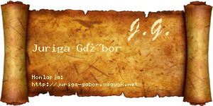 Juriga Gábor névjegykártya